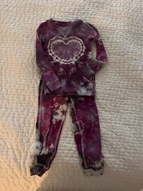 Primary adorable tie dye organic cotton pajamas 2-3t